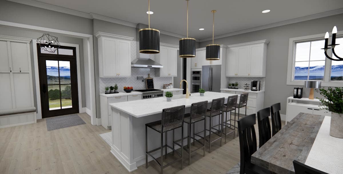 Plan 14804RK: Two-Story Country Farmhouse Plan with 2-Car Garage on the Side - 2403 Sq Ft - Image #6 - Country, Farmhouse, Modern Farmhouse, Traditional