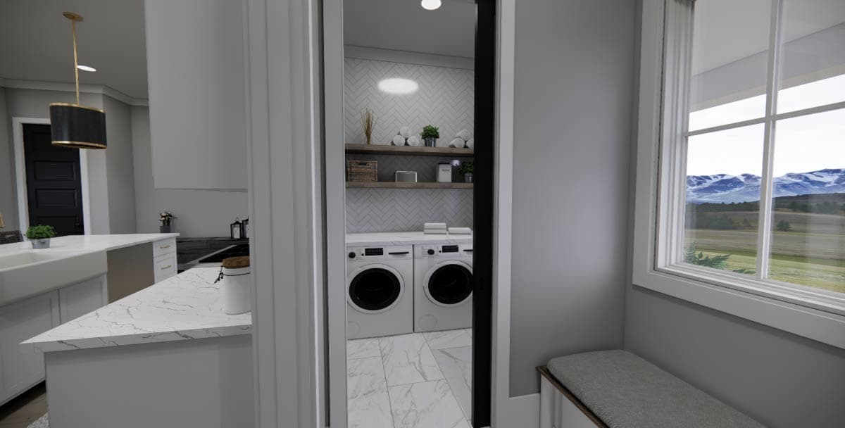 Plan 14804RK: Two-Story Country Farmhouse Plan with 2-Car Garage on the Side - 2403 Sq Ft - Image #9 - Country, Farmhouse, Modern Farmhouse, Traditional