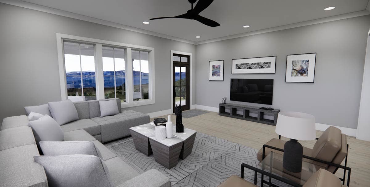 Plan 14804RK: Two-Story Country Farmhouse Plan with 2-Car Garage on the Side - 2403 Sq Ft - Image #13 - Country, Farmhouse, Modern Farmhouse, Traditional