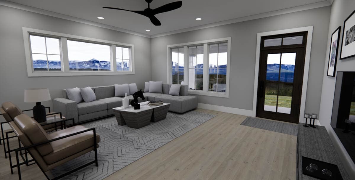 Plan 14804RK: Two-Story Country Farmhouse Plan with 2-Car Garage on the Side - 2403 Sq Ft - Image #14 - Country, Farmhouse, Modern Farmhouse, Traditional