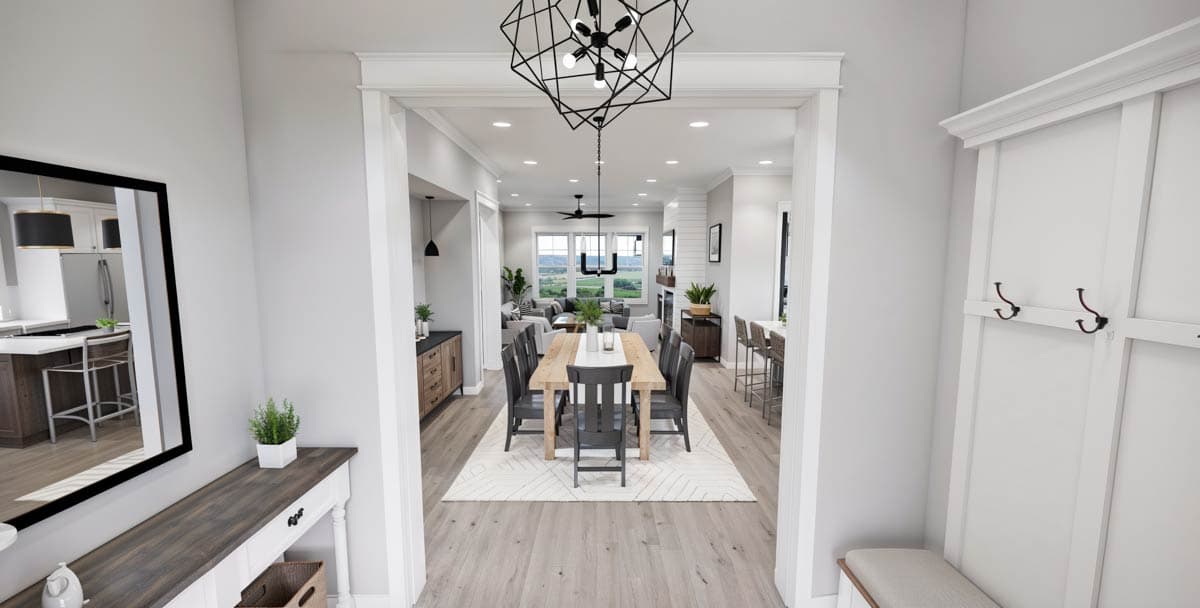 Plan 14805RK: 2000 Square Foot 3 Bedroom Modern Farmhouse Plan with Wrap Around Rear Porch - Image #9 - Cottage, Country, Farmhouse, Modern Farmhouse, New American