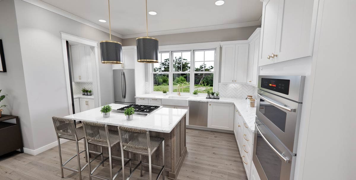 Plan 14805RK: 2000 Square Foot 3 Bedroom Modern Farmhouse Plan with Wrap Around Rear Porch - Image #14 - Cottage, Country, Farmhouse, Modern Farmhouse, New American