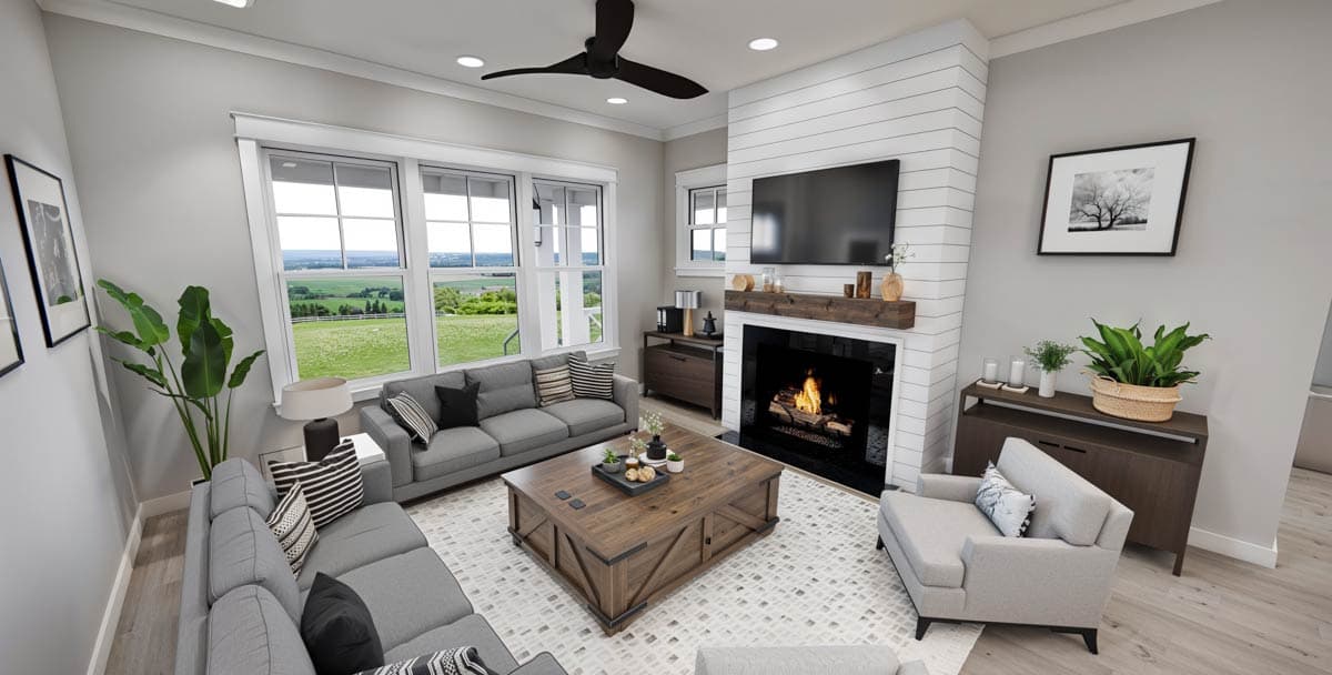 Plan 14805RK: 2000 Square Foot 3 Bedroom Modern Farmhouse Plan with Wrap Around Rear Porch - Image #17 - Cottage, Country, Farmhouse, Modern Farmhouse, New American