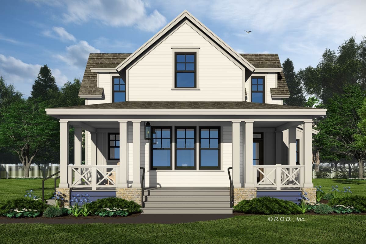 Plan 14805RK: 2000 Square Foot 3 Bedroom Modern Farmhouse Plan with Wrap Around Rear Porch - Image #6 - Cottage, Country, Farmhouse, Modern Farmhouse, New American