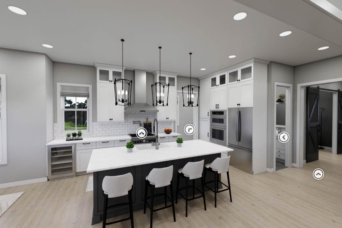 Plan 14807RK: 4-Bed Modern Farmhouse Cottage with Wraparound Porch and a Home Office - 2733 Sq Ft - Virtual Tour Cover Image - Country, Farmhouse, Modern Farmhouse, Traditional
