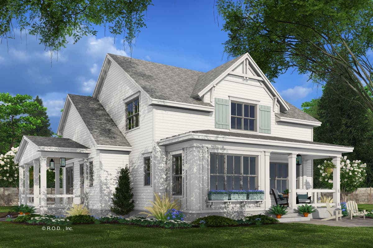 Plan 14807RK: 4-Bed Modern Farmhouse Cottage with Wraparound Porch and a Home Office - 2733 Sq Ft - Image #7 - Country, Farmhouse, Modern Farmhouse, Traditional