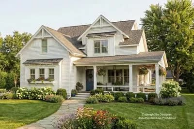 4-Bed Modern Farmhouse Cottage with Wraparound Porch and a Home Office - 2733 Sq Ft