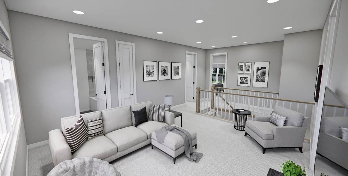Plan 14809RK: New American Farmhouse Plan with Home Office and Side-Load Garage - 2733 Sq Ft - Image #45 - Country, Farmhouse, Modern Farmhouse, New American