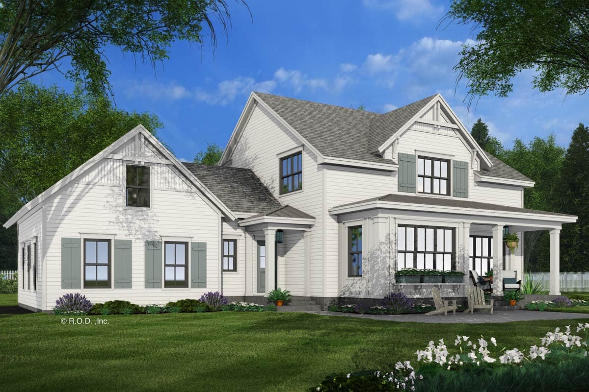 Plan 14809RK: New American Farmhouse Plan with Home Office and Side-Load Garage - 2733 Sq Ft - Image #7 - Country, Farmhouse, Modern Farmhouse, New American