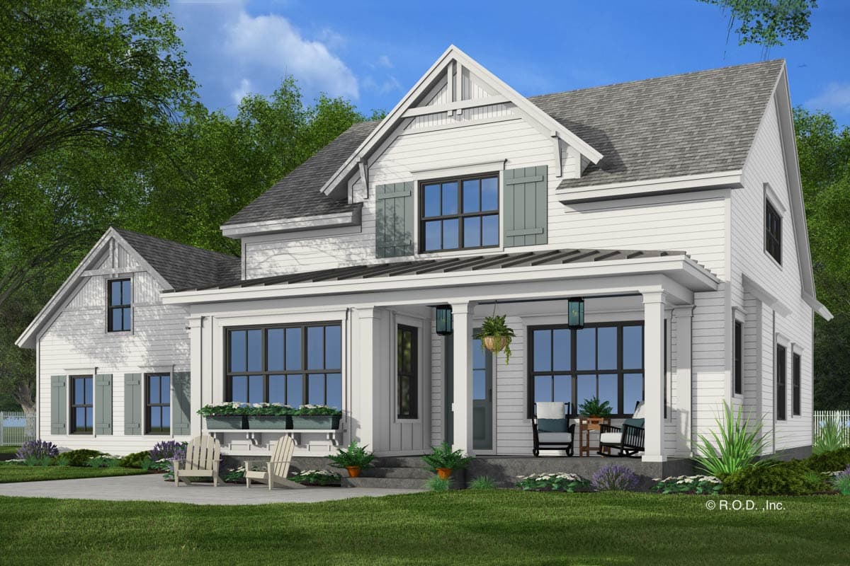 Plan 14809RK: New American Farmhouse Plan with Home Office and Side-Load Garage - 2733 Sq Ft - Image #8 - Country, Farmhouse, Modern Farmhouse, New American