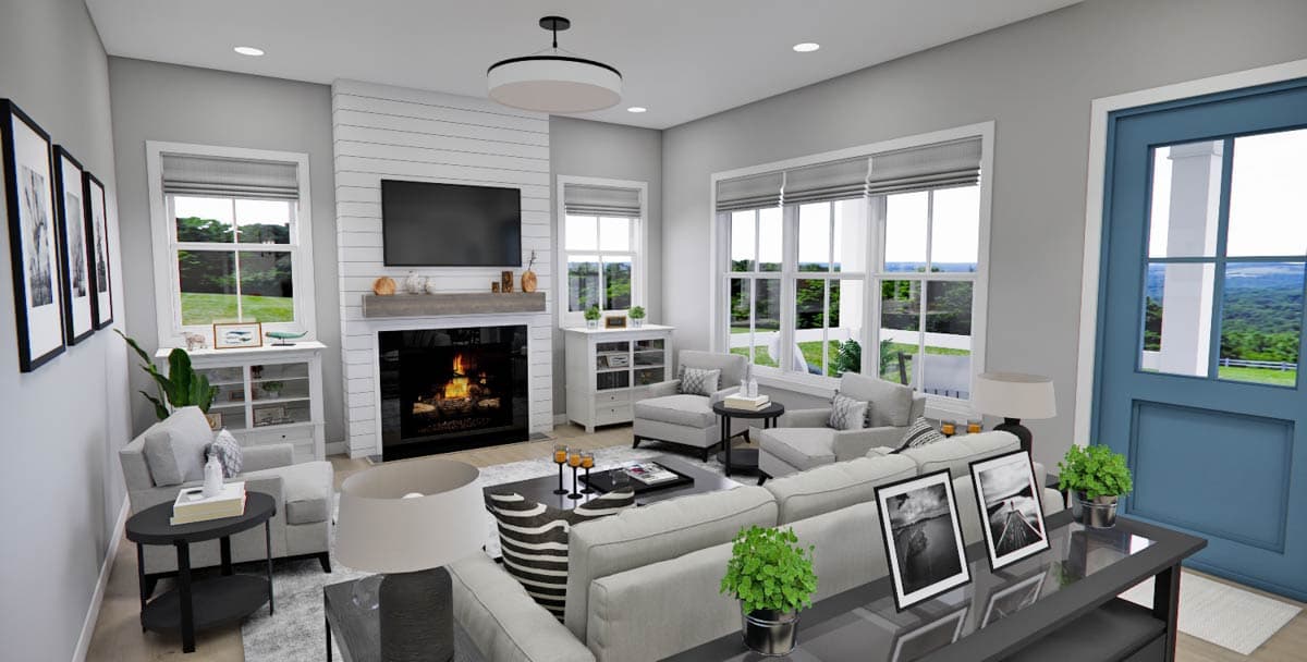 Plan 14810RK: Modern Farmhouse House Plan with Home Office and Main Floor Master Suite - 2733 Sq Ft - Image #12 - Country, Farmhouse, Modern Farmhouse, New American