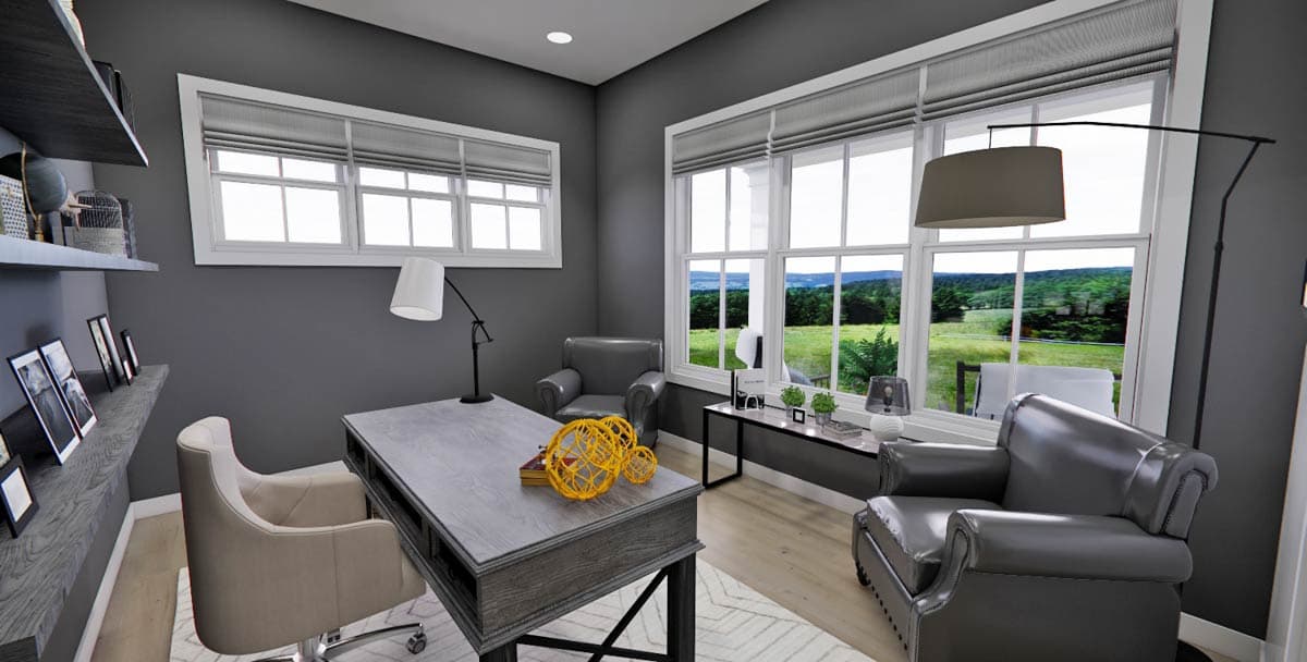 Plan 14811RK: Farmhouse-Style House Plan with Home Office and Bonus Expansion - 2759 Sq Ft - Image #6 - Country, Farmhouse, Modern Farmhouse, Traditional