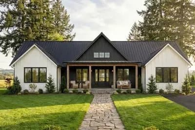 4-Bed Modern Farmhouse Plan with Outdoor Kitchen and Fireplace - 3362 Sq Ft