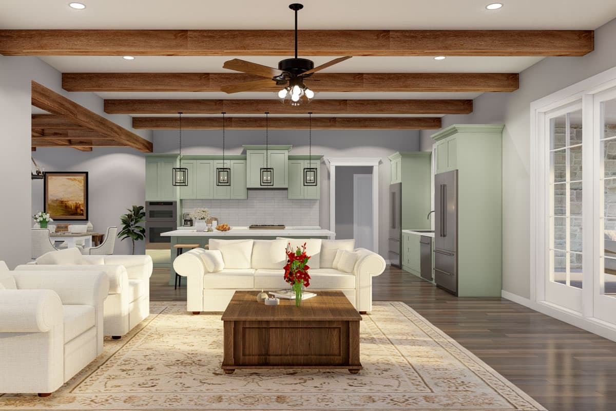 Plan 70895MK: 3-Bed New American House Plan with Outdoor Fireplace - 2755 Sq Ft - Image #13 - New American, Rustic, Traditional