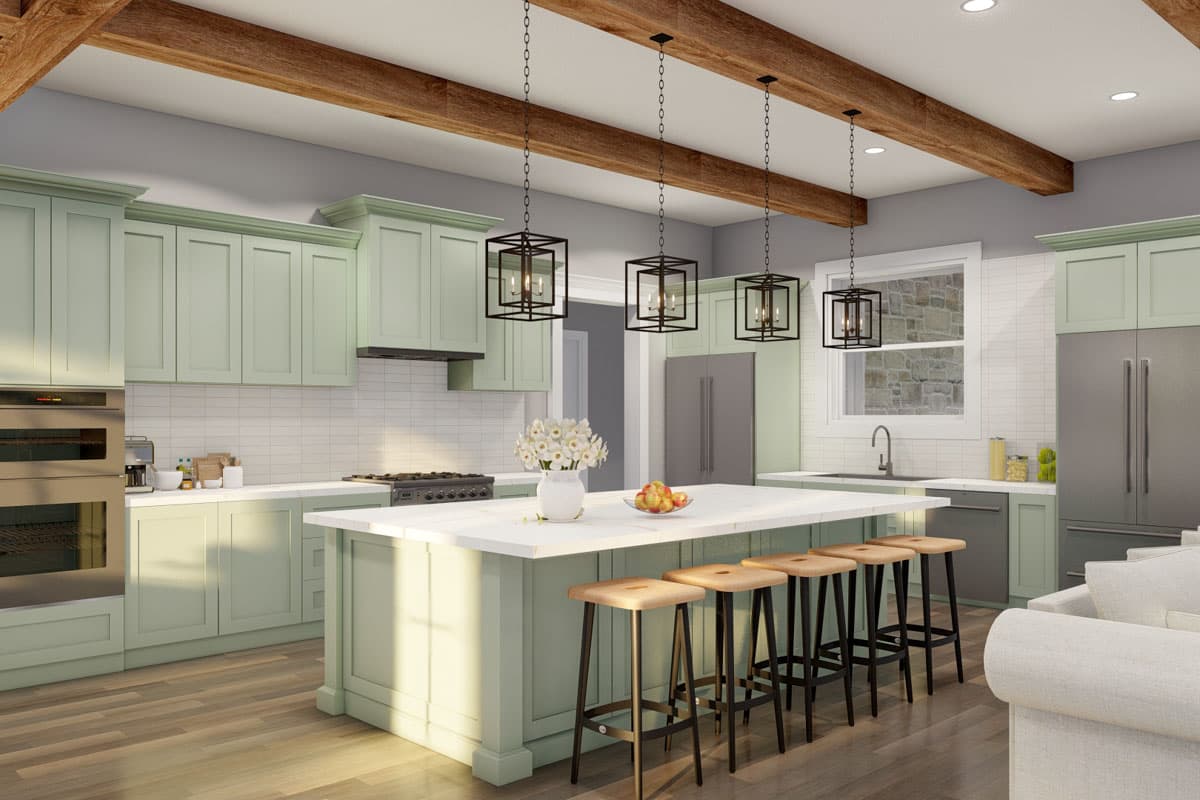 Plan 70895MK: 3-Bed New American House Plan with Outdoor Fireplace - 2755 Sq Ft - Image #15 - New American, Rustic, Traditional