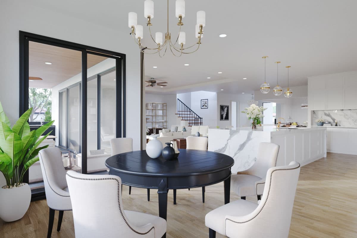 Plan 780009KYD: 5-Bed Contemporary House Plan with Outdoor Kitchen - 4233 Sq Ft - Image #6 - Contemporary, European, Modern, New American, Southern, Transitional