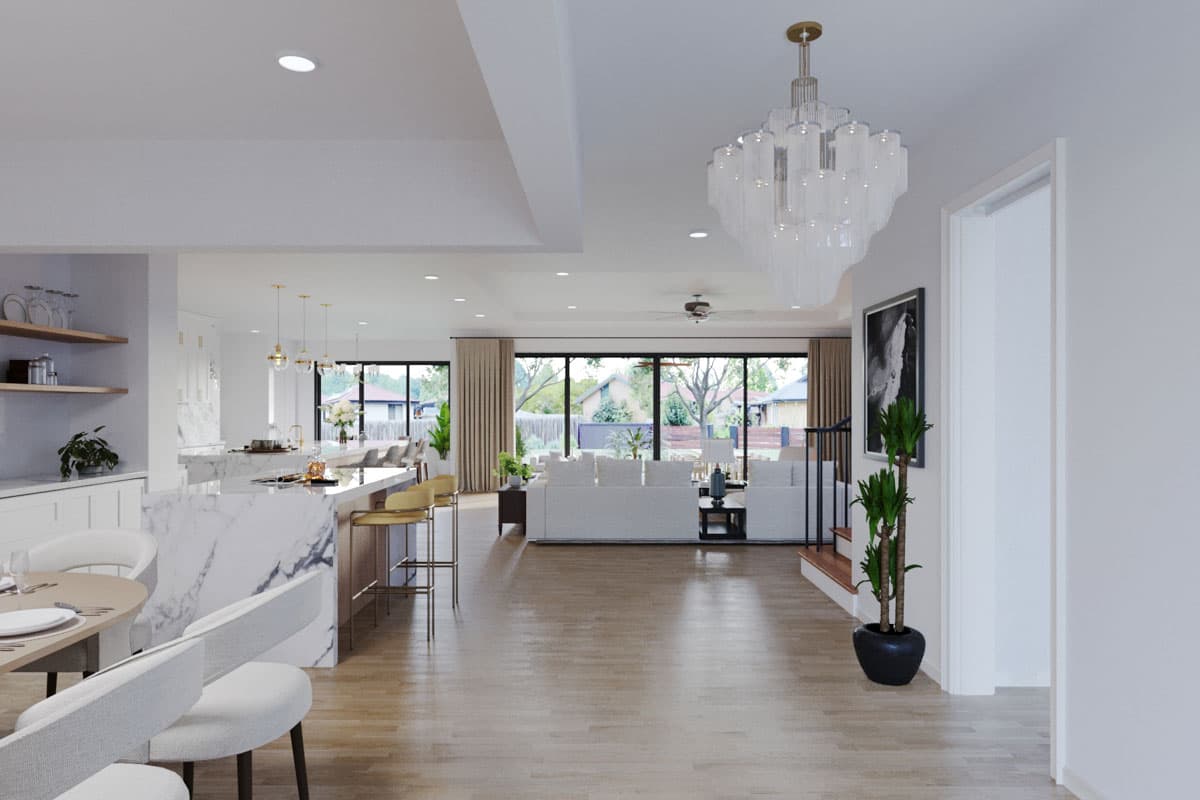 Plan 780009KYD: 5-Bed Contemporary House Plan with Outdoor Kitchen - 4233 Sq Ft - Image #5 - Contemporary, European, Modern, New American, Southern, Transitional