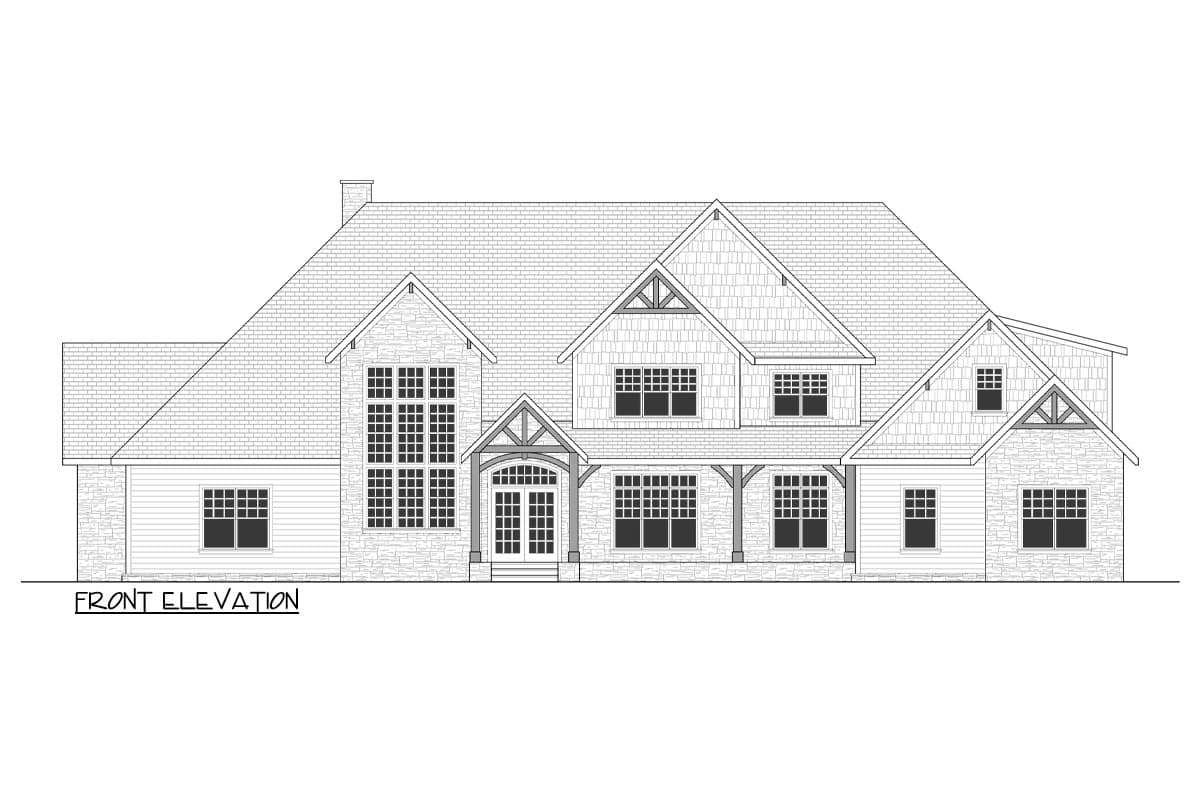 Plan 810029RBT: 4-Bed Traditional House Plan with Two-Story Great Room - 4570 Sq Ft - Image #8 - Craftsman, Modern Farmhouse, Southern, Traditional