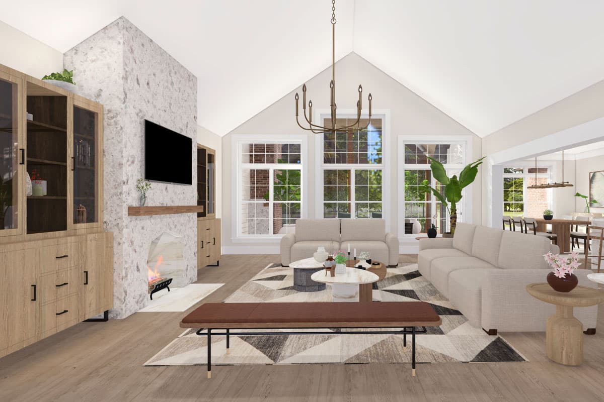 Plan 810029RBT: 4-Bed Traditional House Plan with Two-Story Great Room - 4570 Sq Ft - Image #4 - Craftsman, Modern Farmhouse, Southern, Traditional