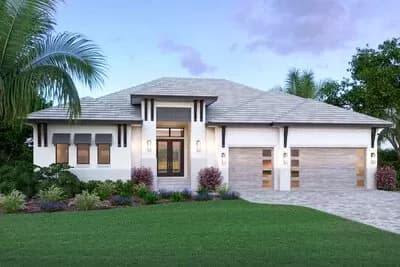 4-Bed Coastal Contemporary House Plan with Outdoor Living Space - 2567 Sq Ft