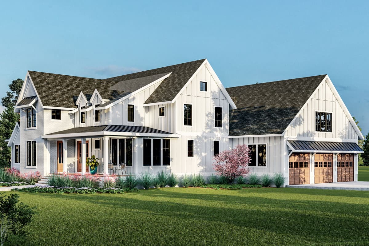 Plan 500085VV: 4-Bed Modern Farmhouse Plan with Sunroom - 3474 Sq Ft - Image #4 - Country, Modern Farmhouse, New American, Traditional