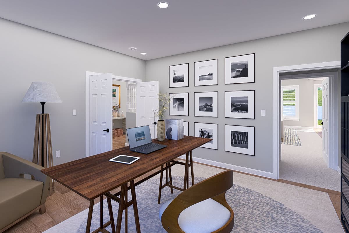 Plan 61531UT: 3-Bed New American with Home Office - 3796 Sq Ft - Image #8
