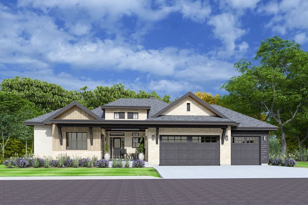 Plan 64550SC: One-Story Modern Craftsman House Plan with Two Flex Rooms - 2532 Sq Ft - Image #11 - Craftsman, New American, Prairie, Ranch