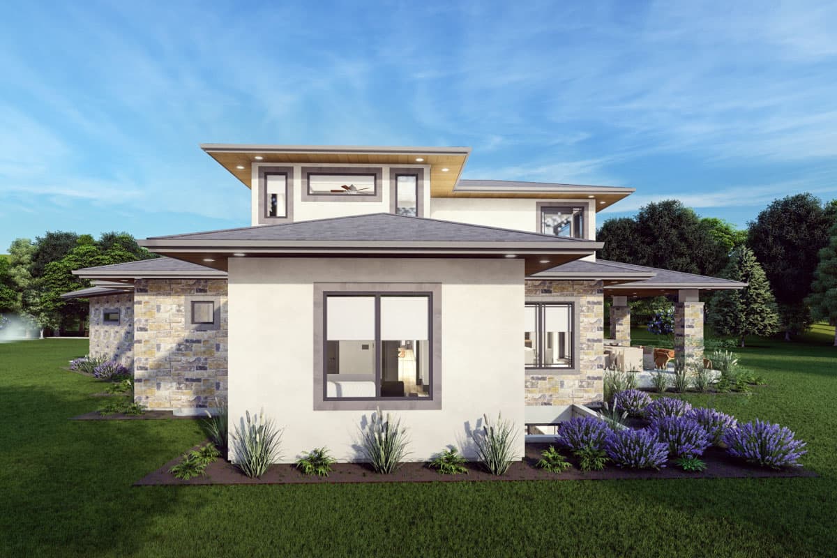 Plan 64552SC: 5-Bed Prairie House Plan with Two-Story Great Room - 3238 Sq Ft - Image #6 - Contemporary, Northwest, Prairie