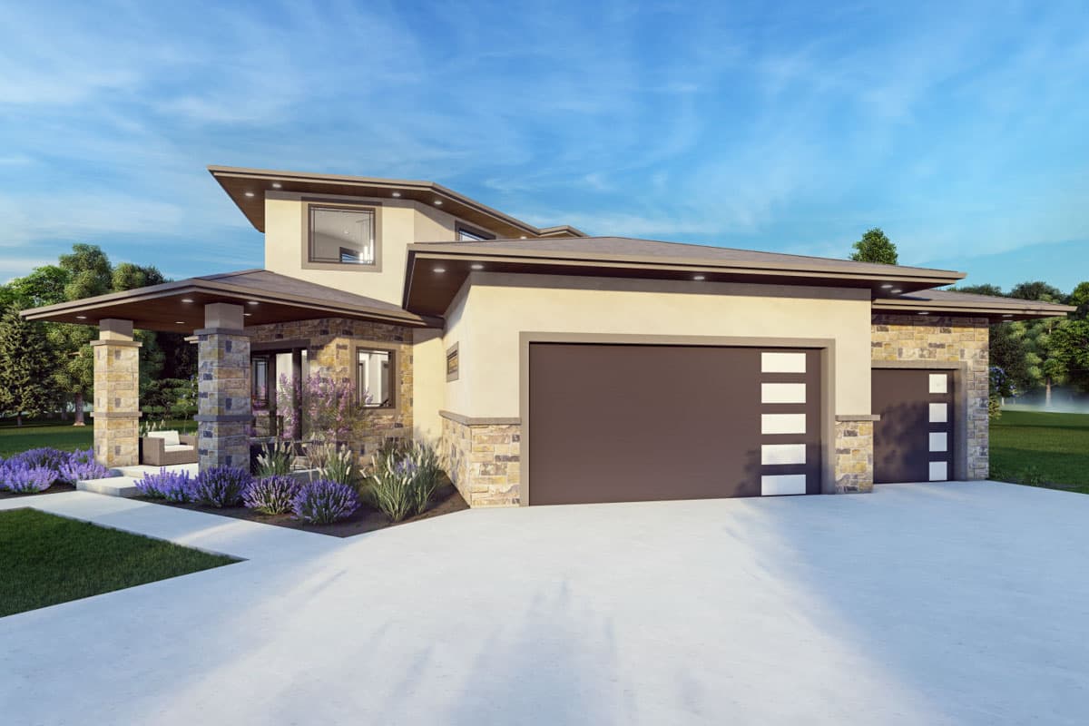 Plan 64552SC: 5-Bed Prairie House Plan with Two-Story Great Room - 3238 Sq Ft - Image #7 - Contemporary, Northwest, Prairie