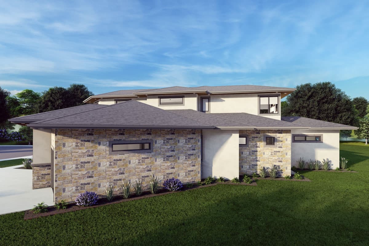 Plan 64552SC: 5-Bed Prairie House Plan with Two-Story Great Room - 3238 Sq Ft - Image #9 - Contemporary, Northwest, Prairie