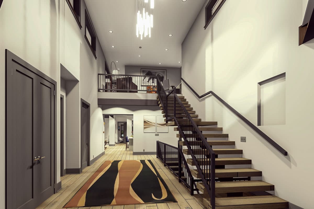 Plan 64552SC: 5-Bed Prairie House Plan with Two-Story Great Room - 3238 Sq Ft - Image #22 - Contemporary, Northwest, Prairie