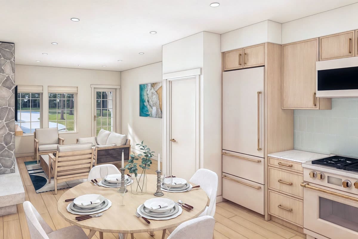 Plan 330024WLE: 2-Bed Shingled Country Cottage House Plan or ADU - 856 Sq Ft - Image #8 - Cottage, Country, Shingle