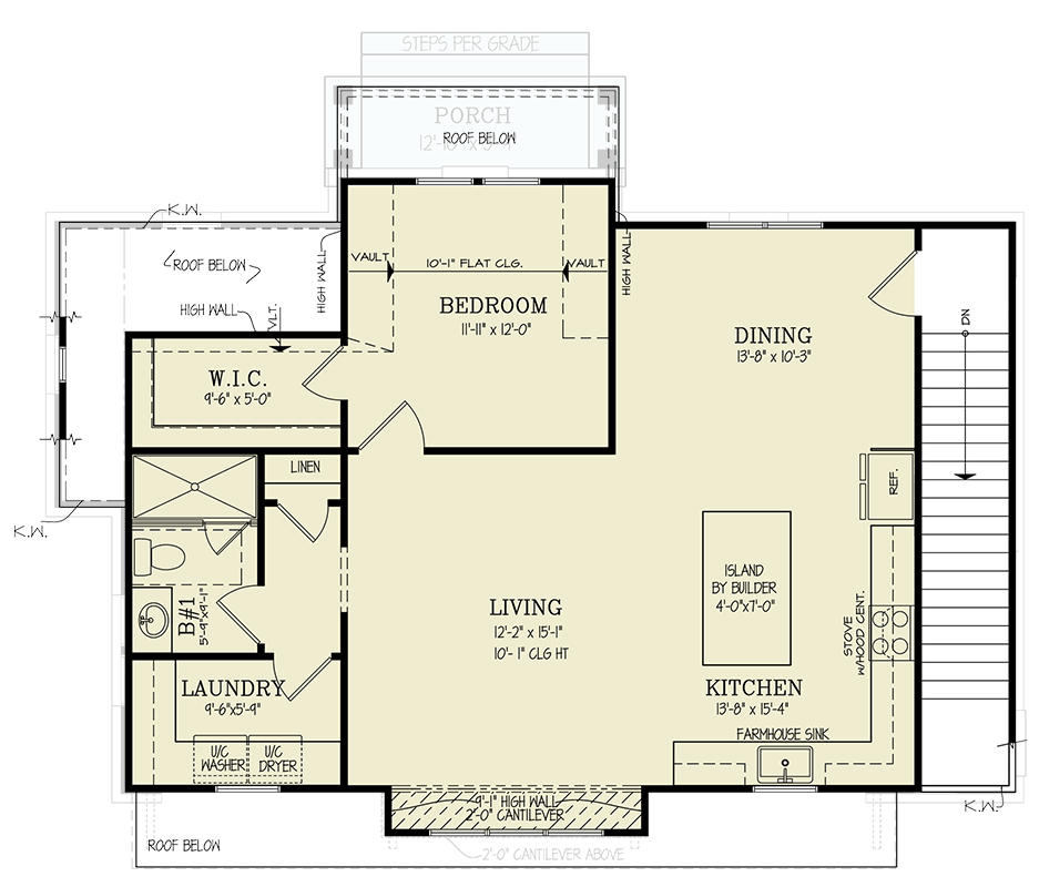 Plan 25832GE: 3-Car Carriage House Garage Plan with 1-Bed 965 Sq Ft Apartment ADU Above - 1119 Sq Ft Garage - Floor Plan - 2nd Floor - Carriage, Colonial, Craftsman, New American, Traditional