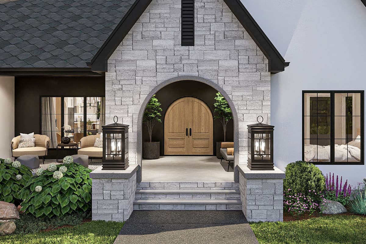 Plan 623428DJ: 4-Bed Modern Cottage House Plan with Optionally Finished Bonus Room - 2315 Sq Ft - Image #8 - Cottage, European, New American, Transitional