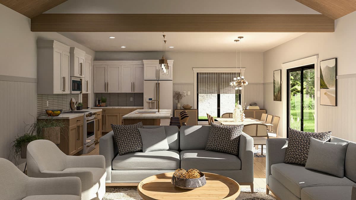 Plan 623429DJ: 3-Bed Modern Farmhouse Ranch House Plan with Vaulted Great Room - 1686 Sq Ft - Image #13 - Country, Modern Farmhouse, New American, Ranch, Traditional