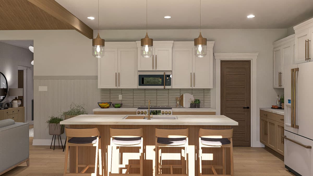 Plan 623429DJ: 3-Bed Modern Farmhouse Ranch House Plan with Vaulted Great Room - 1686 Sq Ft - Image #9 - Country, Modern Farmhouse, New American, Ranch, Traditional