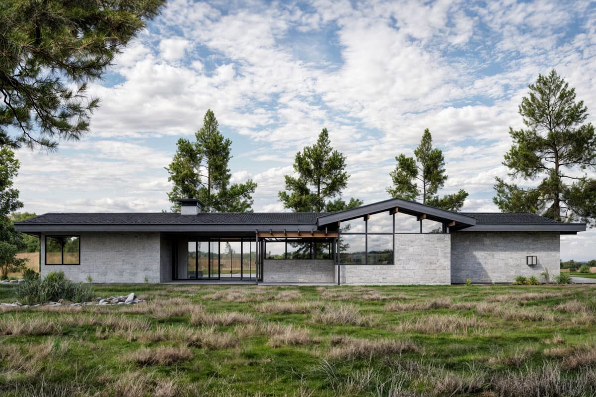 Plan 307719RAD: Modern House Plan with 3-Car Garage and Split Bedroom Layout - Image #5 - Mid Century Modern, Modern, Northwest, Ranch