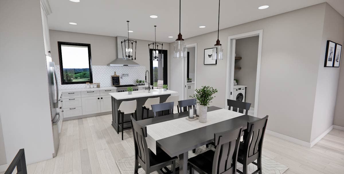 Plan 14814RK: 2-Bed Modern House Plan with 2-Car Garage - 1213 Sq Ft - Image #13 - Mid Century Modern, Modern, Northwest
