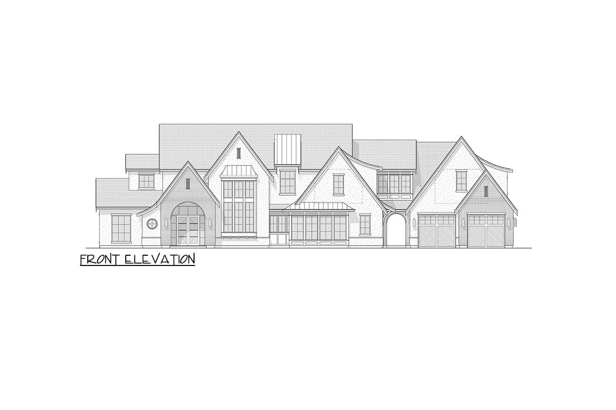 Plan 270109AF: 6-Bed Transitional French Country House Plan with 2-Bed Apartment - 4954 Sq Ft - Image #24 - Contemporary, European, French Country, Transitional