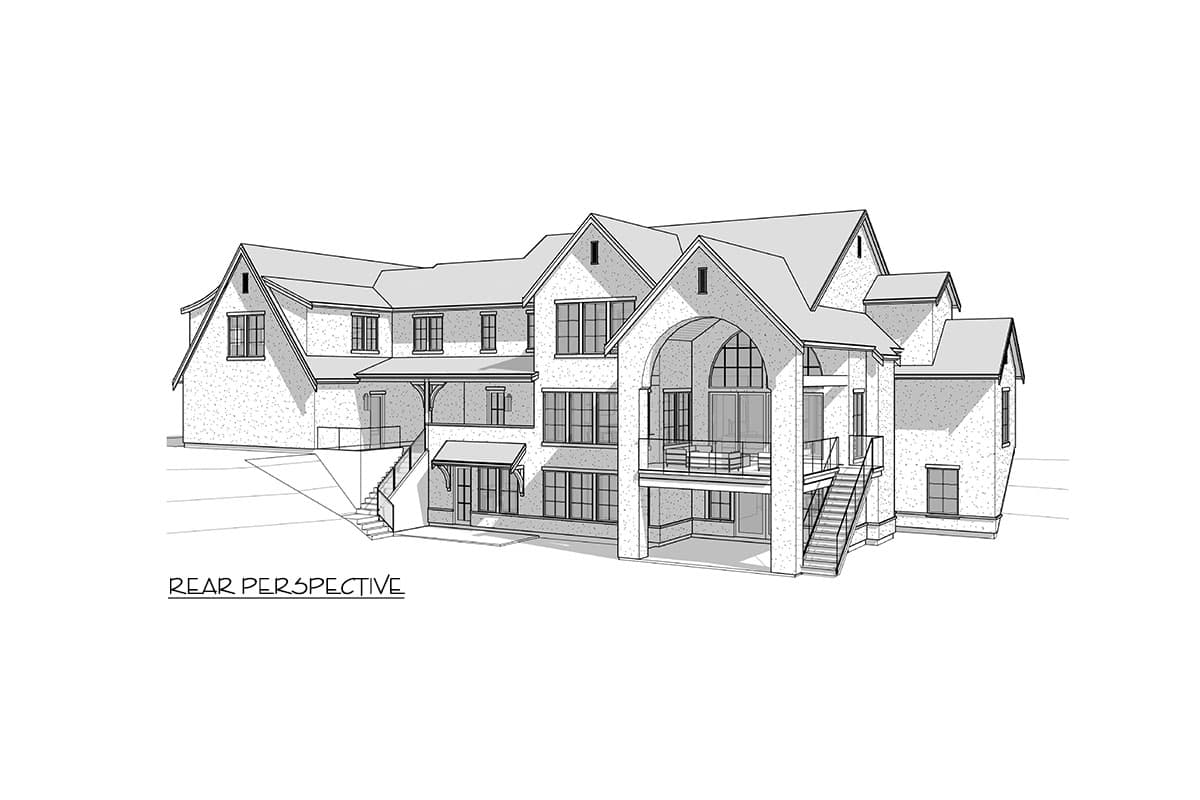 Plan 270109AF: 6-Bed Transitional French Country House Plan with 2-Bed Apartment - 4954 Sq Ft - Image #23 - Contemporary, European, French Country, Transitional