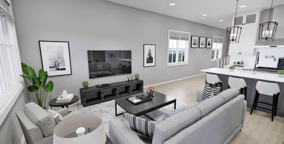 Plan 14816RK: 3-Bedroom Bungalow House Plan with Loft - 1995 Sq Ft - Image #21 - Craftsman, Traditional