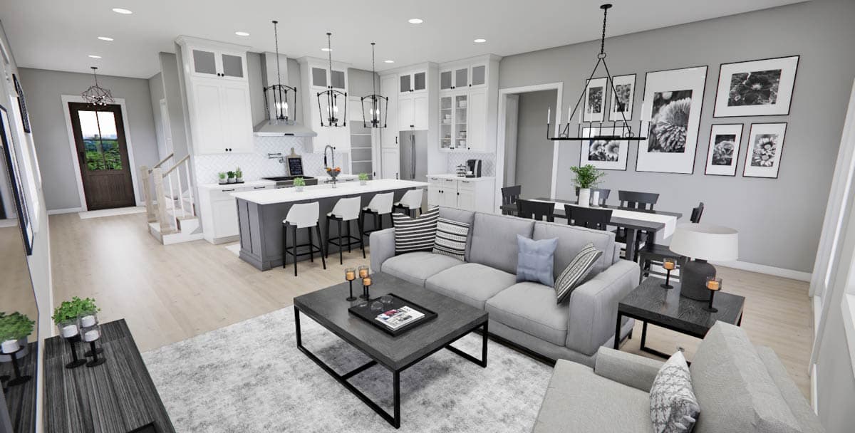 Plan 14816RK: 3-Bedroom Bungalow House Plan with Loft - 1995 Sq Ft - Image #22 - Craftsman, Traditional