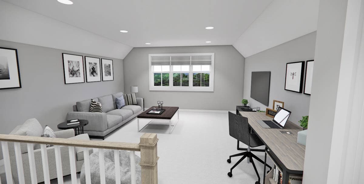 Plan 14816RK: 3-Bedroom Bungalow House Plan with Loft - 1995 Sq Ft - Image #33 - Craftsman, Traditional