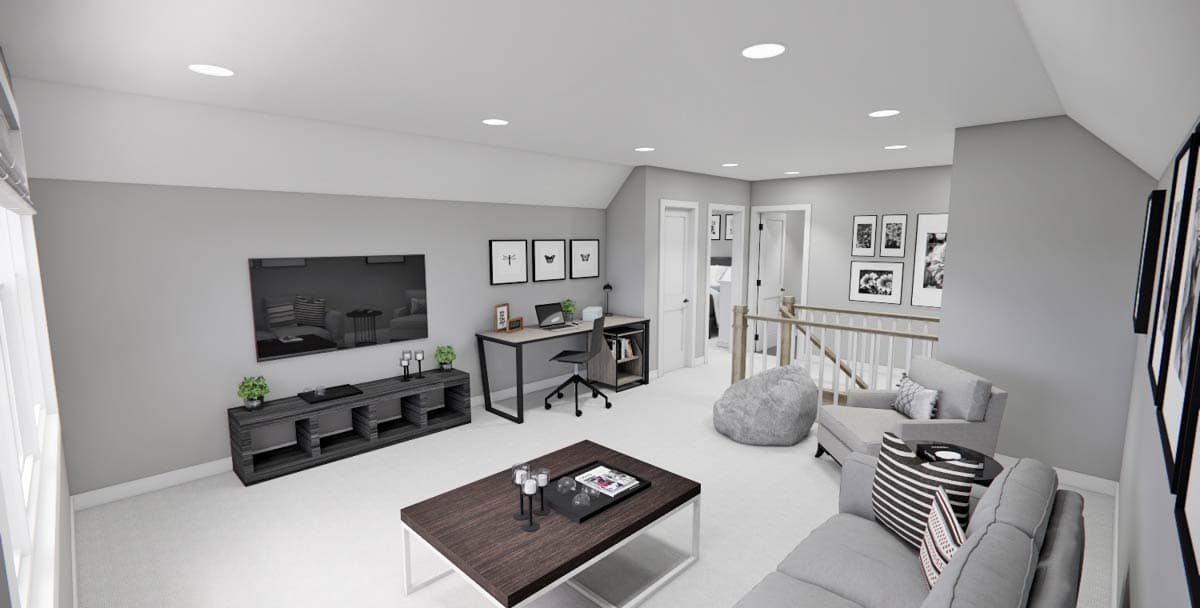 Plan 14816RK: 3-Bedroom Bungalow House Plan with Loft - 1995 Sq Ft - Image #35 - Craftsman, Traditional