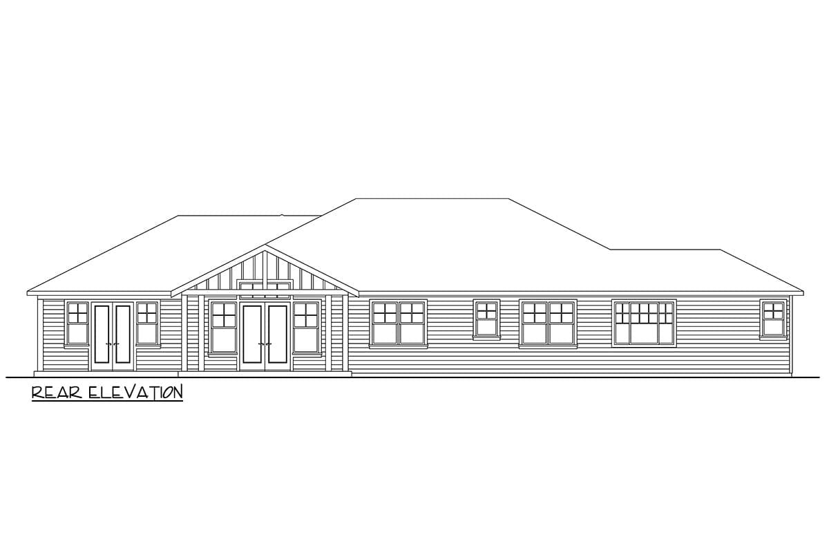 Plan 72439DA: 4-Bed Ranch House Plan with Vaulted Great Room - 3004 Sq Ft - Image #9 - Craftsman, Ranch, Traditional