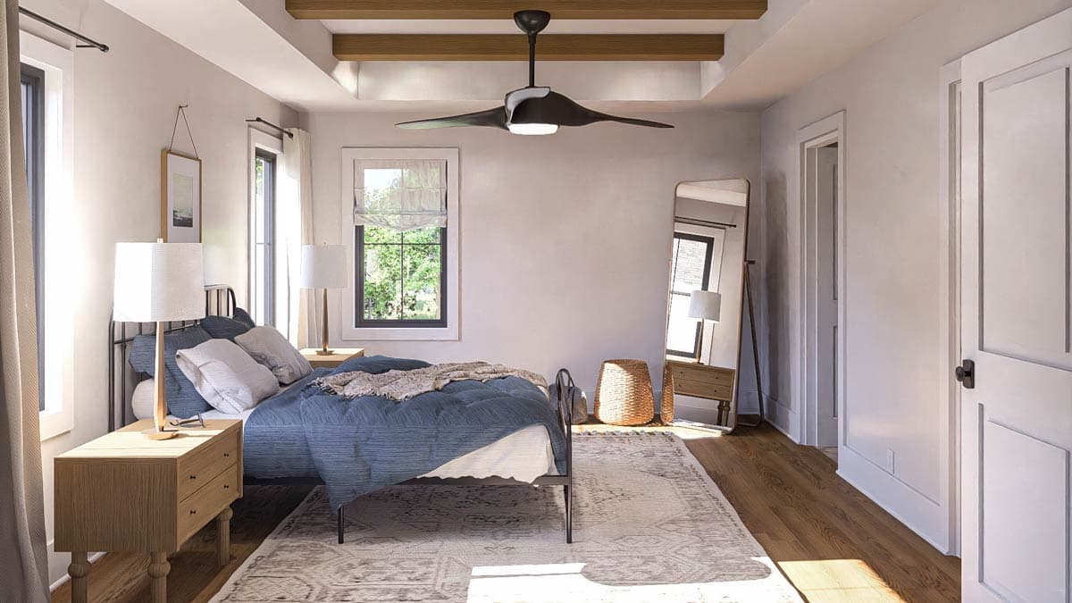 Plan 623430DJ: Two-Story Country Farmhouse Plan with 3 Bedrooms Upstairs - 1908 Sq Ft - Image #8 - Country, Farmhouse, Modern Farmhouse, New American, Traditional