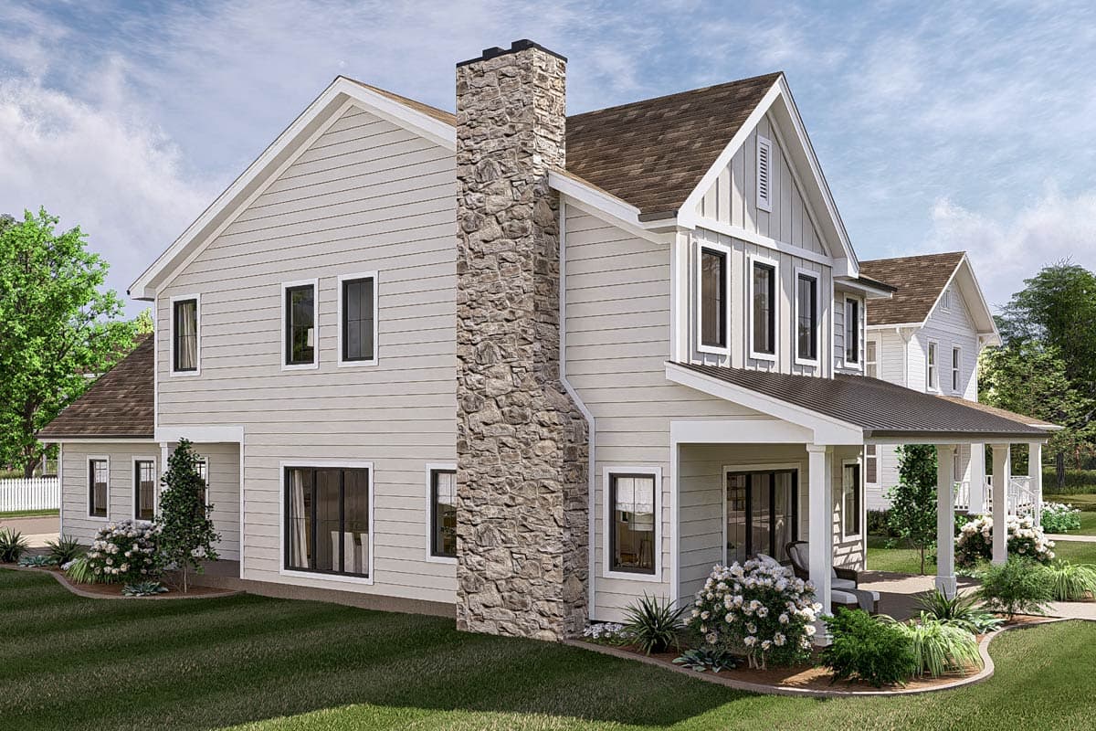 Plan 623430DJ: Two-Story Country Farmhouse Plan with 3 Bedrooms Upstairs - 1908 Sq Ft - Image #13 - Country, Farmhouse, Modern Farmhouse, New American, Traditional