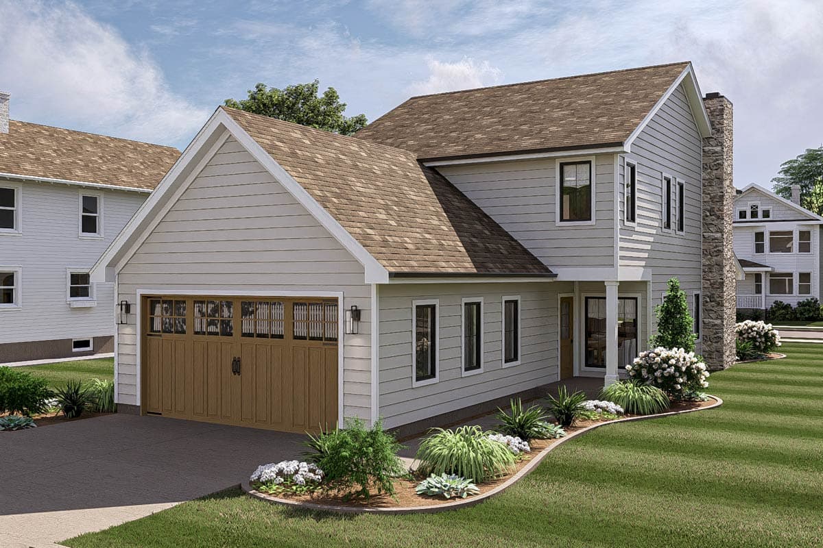 Plan 623430DJ: Two-Story Country Farmhouse Plan with 3 Bedrooms Upstairs - 1908 Sq Ft - Image #14 - Country, Farmhouse, Modern Farmhouse, New American, Traditional