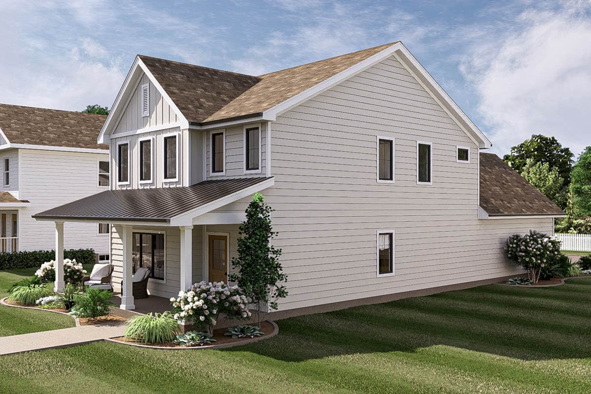 Plan 623430DJ: Two-Story Country Farmhouse Plan with 3 Bedrooms Upstairs - 1908 Sq Ft - Image #16 - Country, Farmhouse, Modern Farmhouse, New American, Traditional