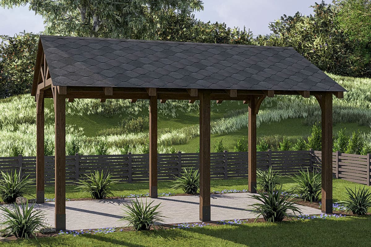 Plan 623431DJ: 1-Car Rustic Carport Garage - 294 Sq Ft - Image #5 - Rustic, Traditional